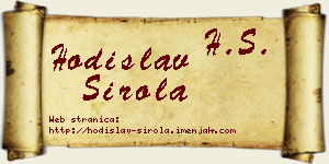 Hodislav Širola vizit kartica